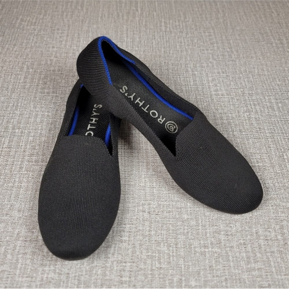 Rothy's Black The Loafers Slip On Shoes Women's Size 7.5 Flats